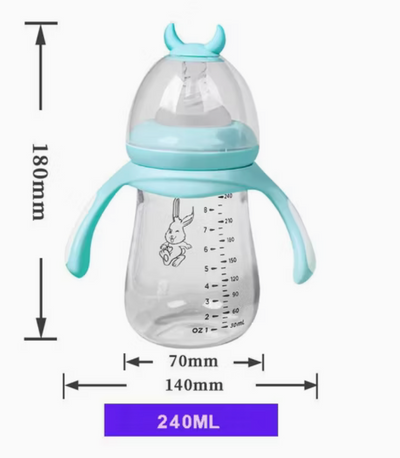 SafeKido HappySip BPA Free Borosilicate glass baby feeding  Bottles