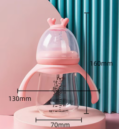SafeKido HappySip BPA Free Borosilicate glass baby feeding  Bottles