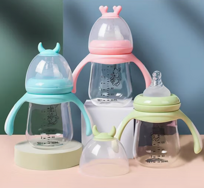 SafeKido HappySip BPA Free Borosilicate glass baby feeding  Bottles