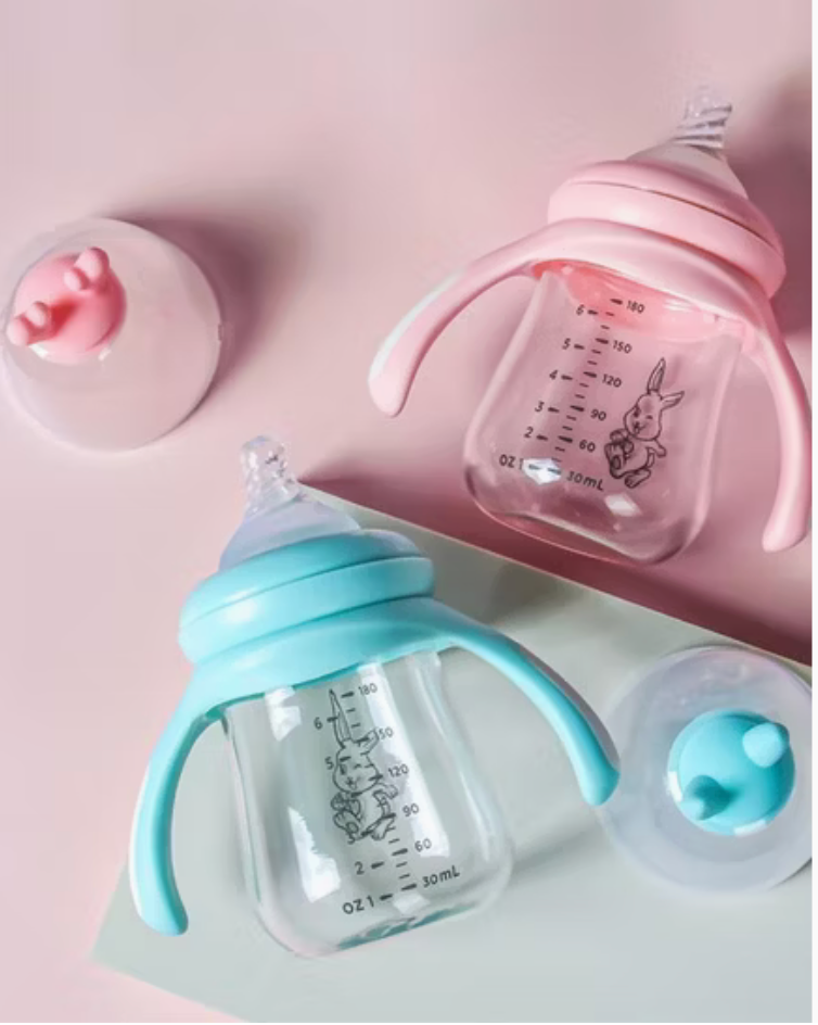 SafeKido HappySip BPA Free Borosilicate glass baby feeding  Bottles