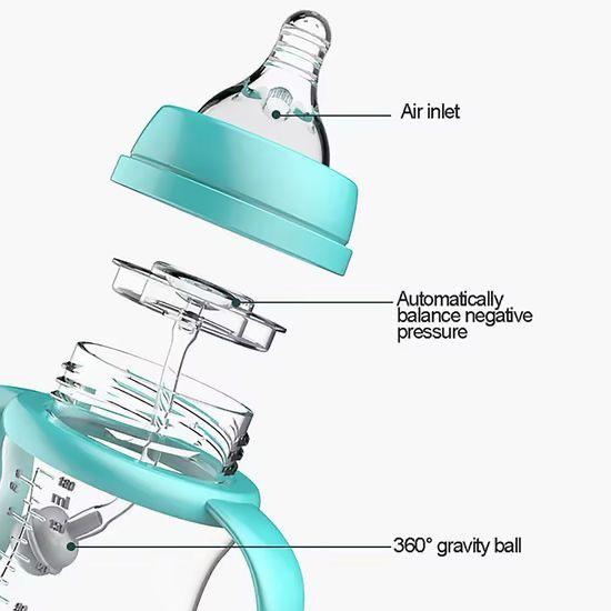 SafeKido HappySip BPA Free Borosilicate glass baby feeding  Bottles